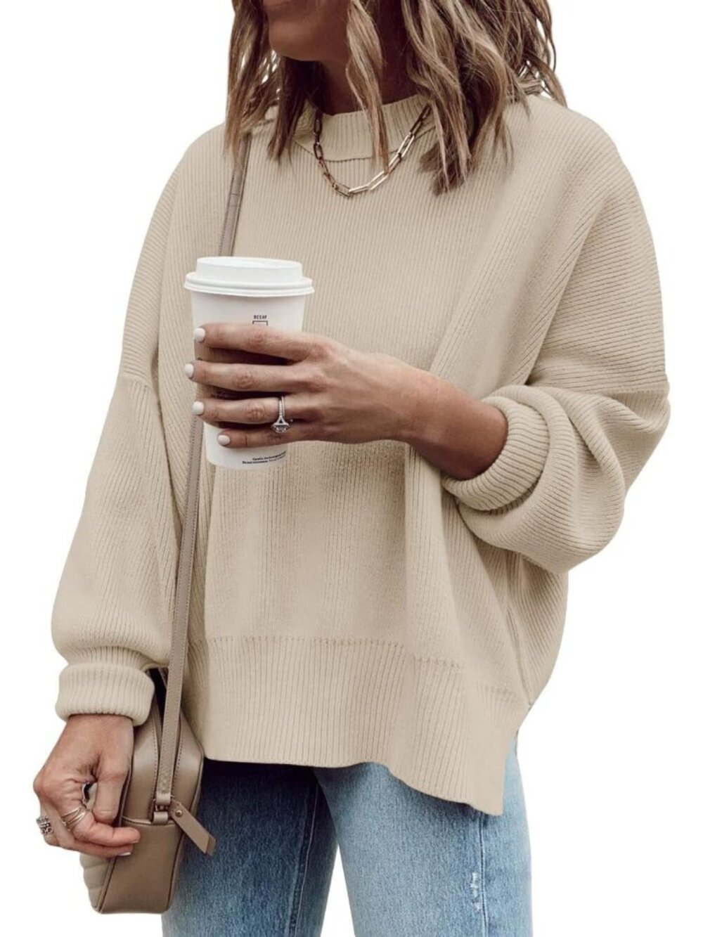 Oversized Women's Tunic Sweater - Cozy Fall Pullover for Casual Outfits